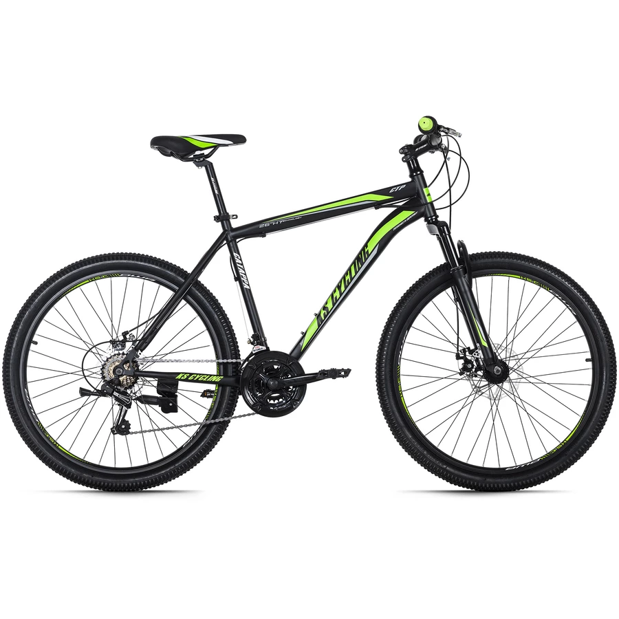 KS Cycling Mountainbike Hardtail 26 Zoll Catappa schwarz-grün schwarz-grün