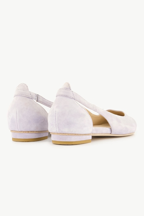 Leder-Ballerinas, Cut-Out, Weite H