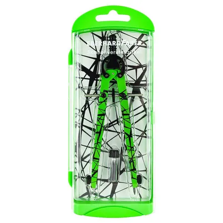 Eberhard Faber Schnellverstellzirkel im Etui, neon grün