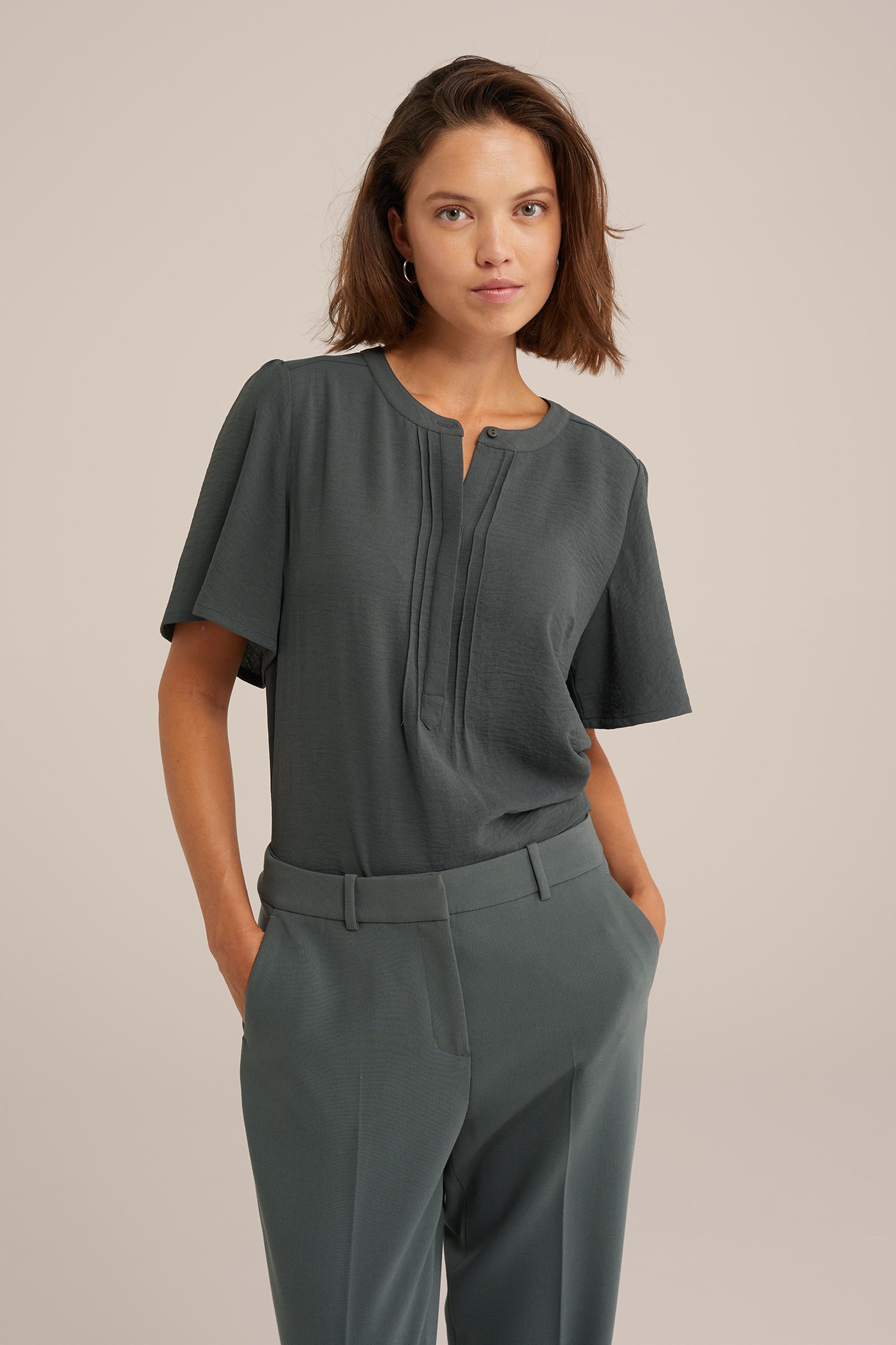 blouse WE Fashion Donkergroen