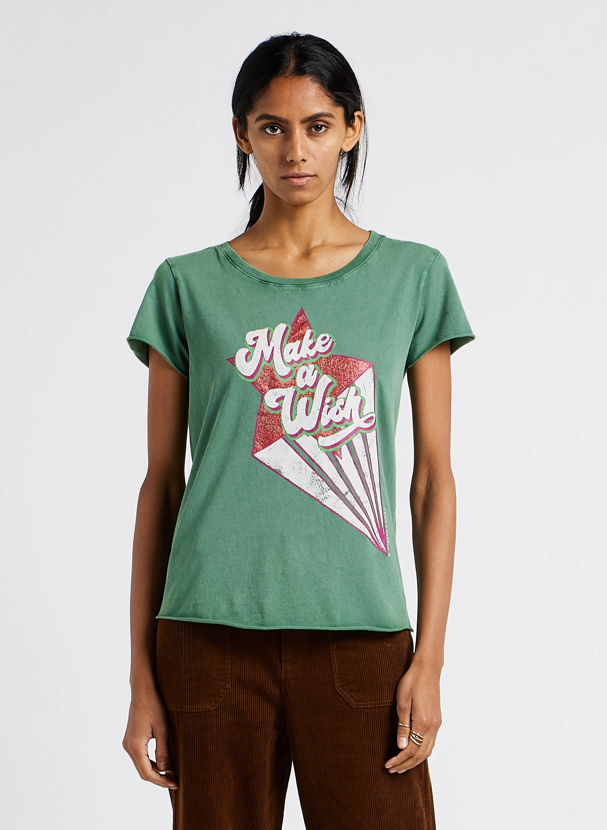 TORO - Tee-shirt col rond sérigraphié en coton bio | Vert