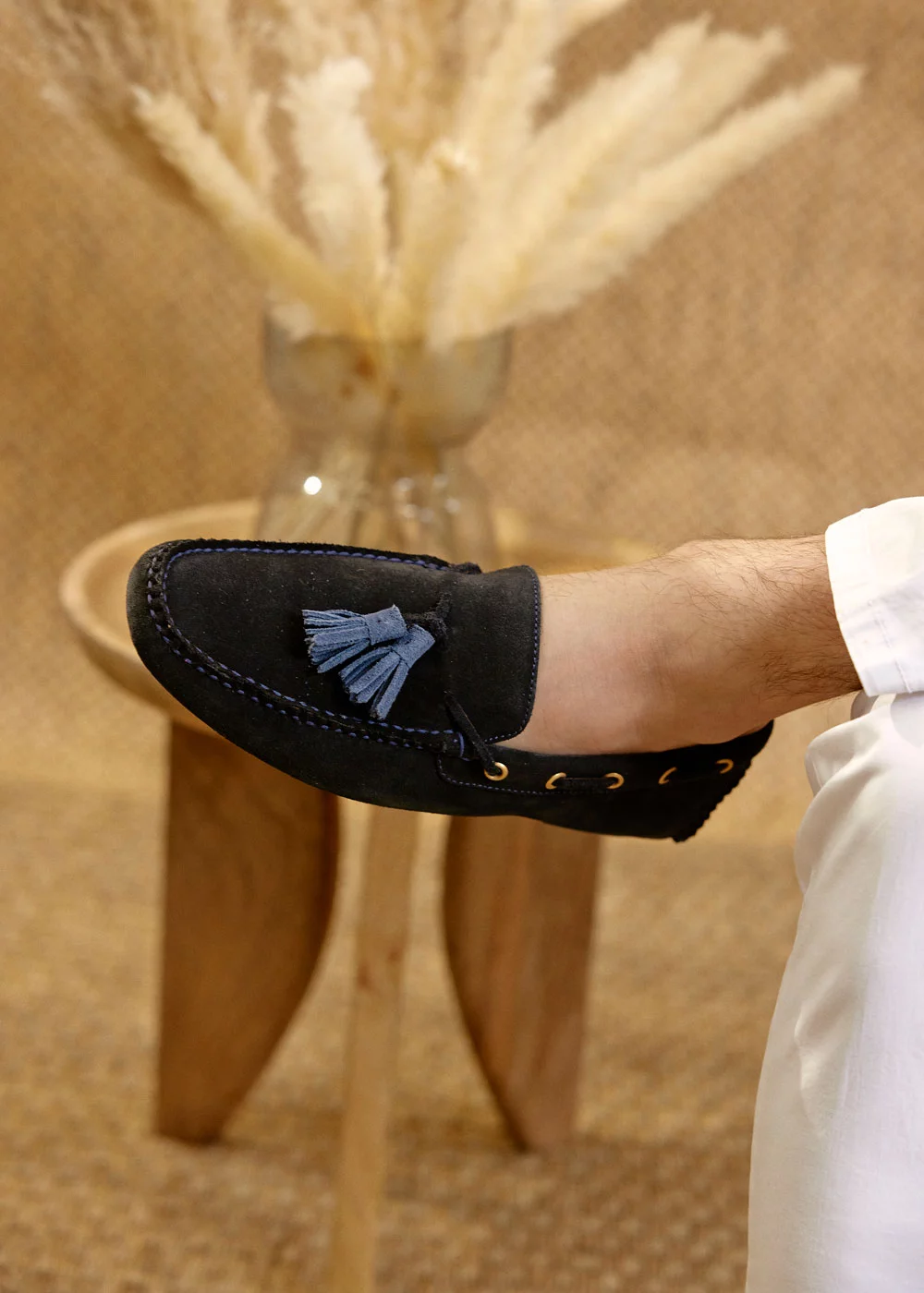 TASSEL HORSE SHOE VELOURS MARINE