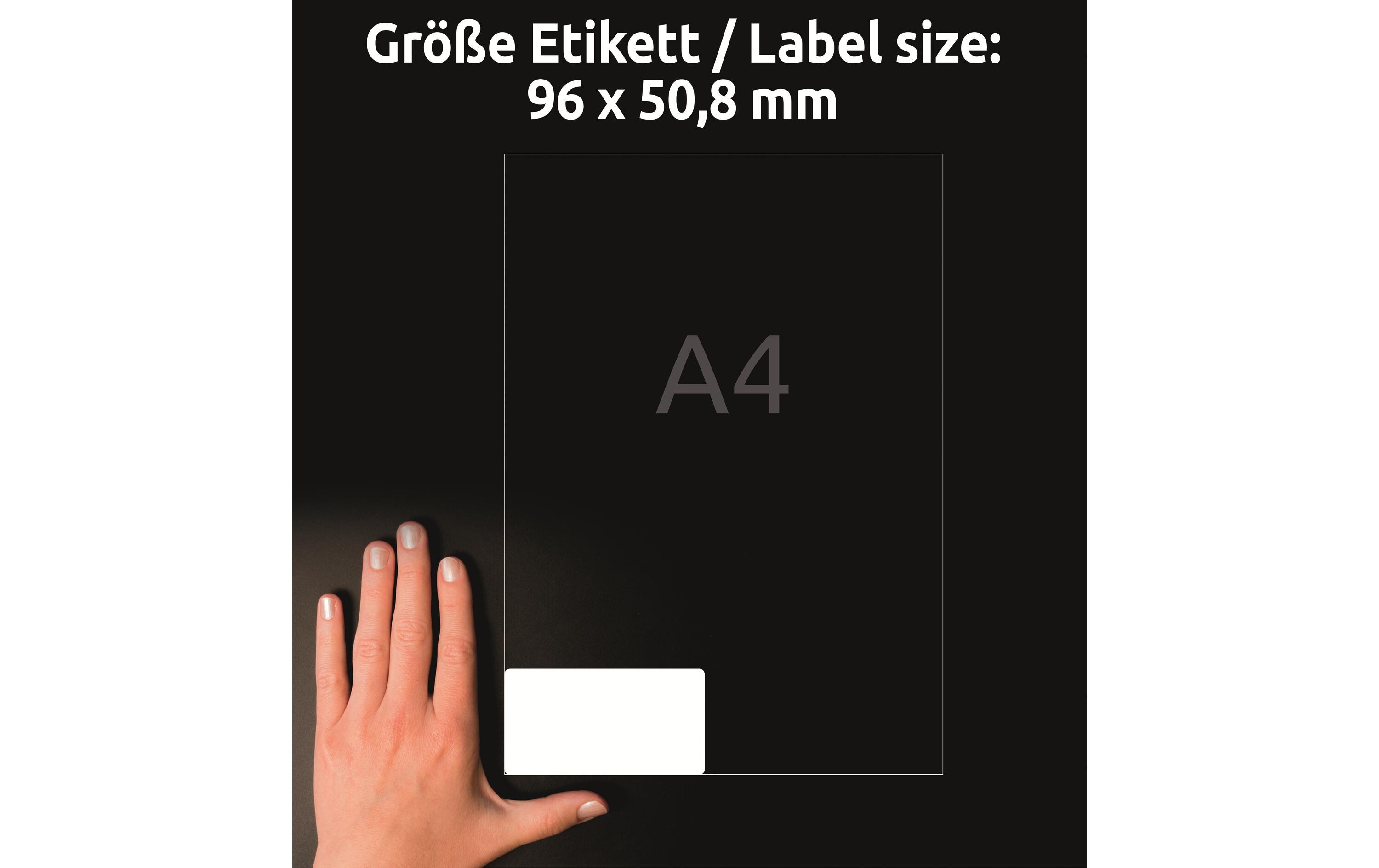 Universal-Etiketten Stick + Lift 96 x 50.8 mm, 30 BlattAblösbare Etiketten