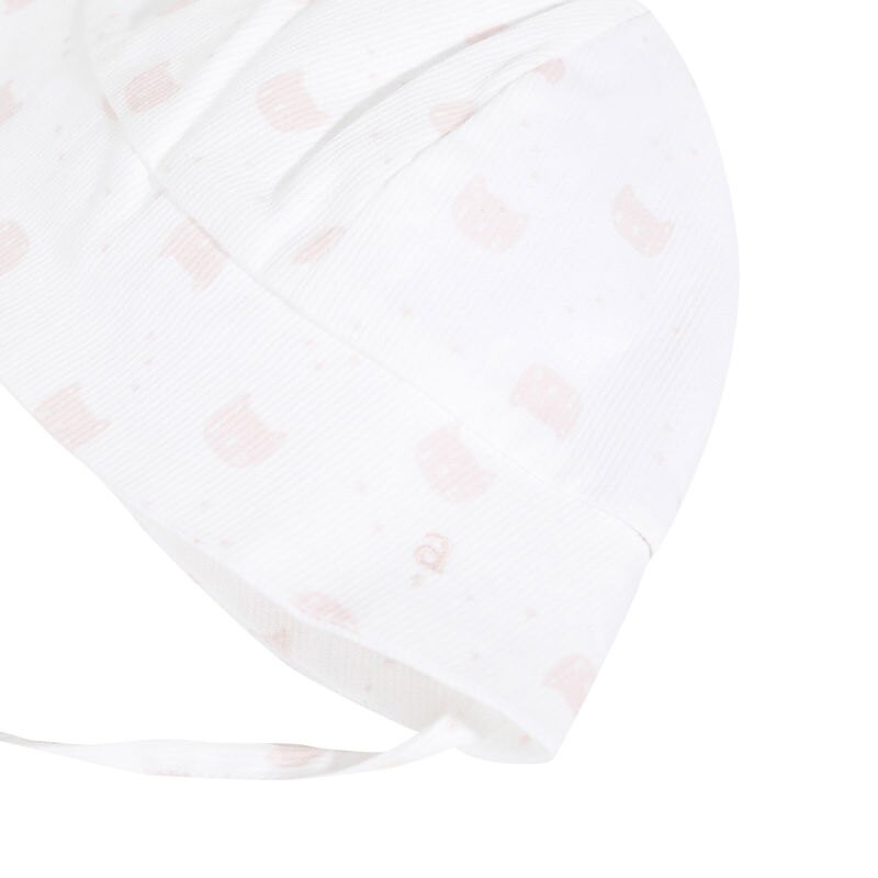 Bob à motifs chats roses, coton blanc naissance Absorba Aucune nuance