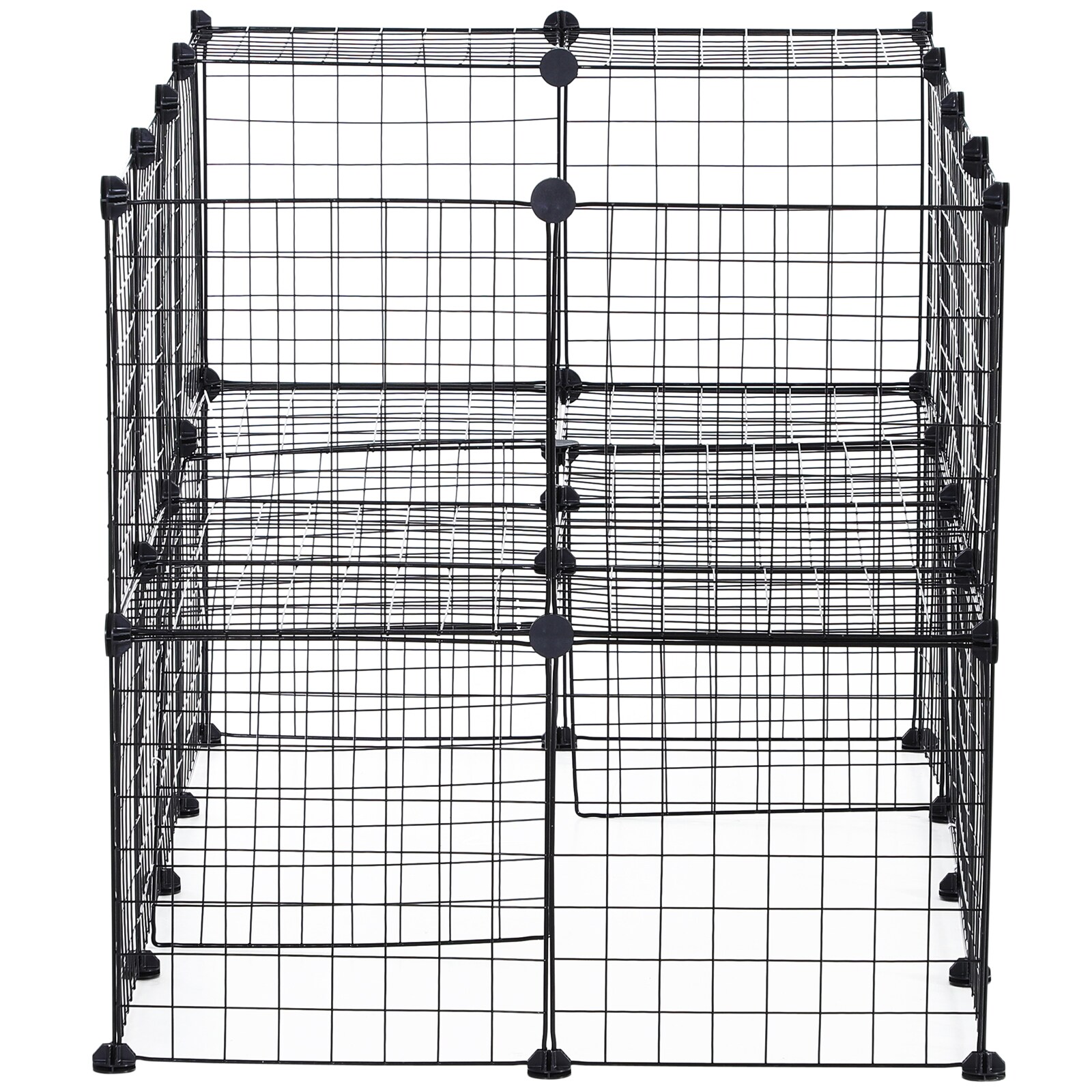 PawHut Laufgitter für kleine Haustiere schwarz 146 x 73 x 73 cm (LxBxH)