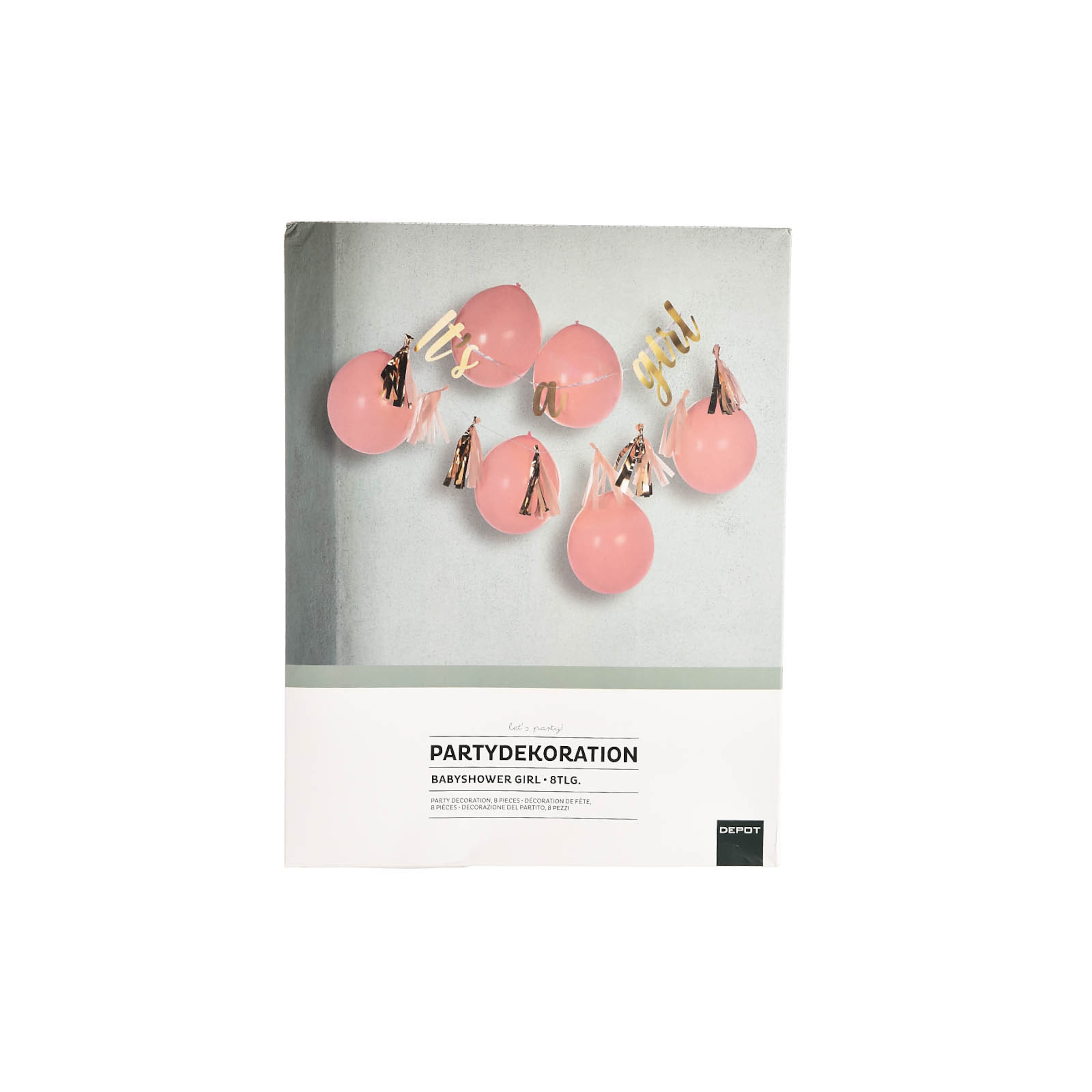 rosa, 8-teilig