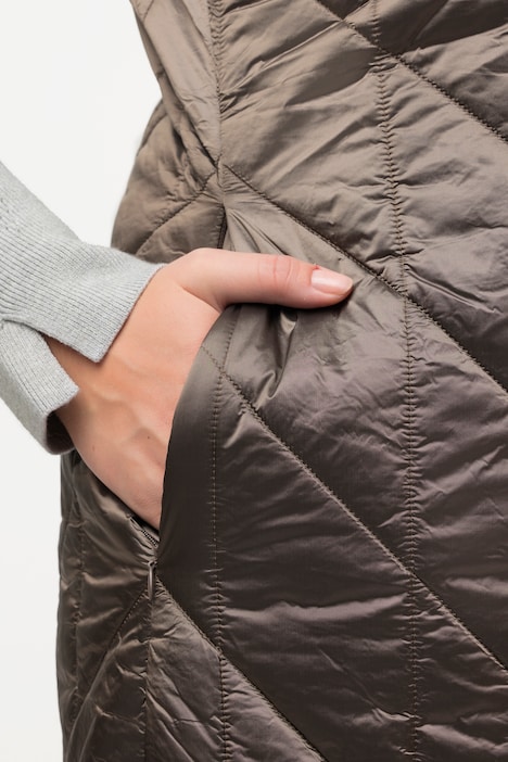 Steppweste, Stehkragen, Druckknöpfe, Zipptaschen