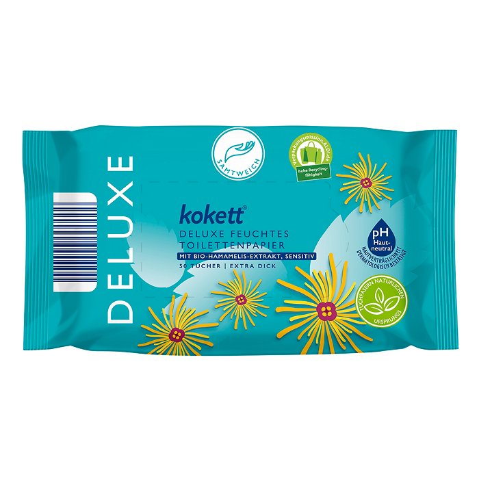KOKETT Deluxe Feuchtes Toilettenpapier 2 x 50 Tücher