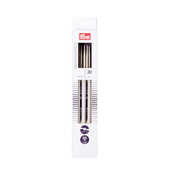 Prym-Set van 5 ergonomische kousenbreinaalden 20cm