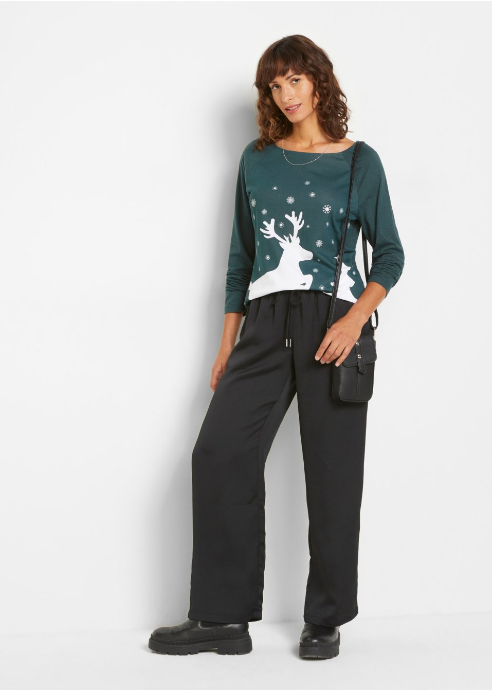 T-shirt manches longues avec motif de Noël