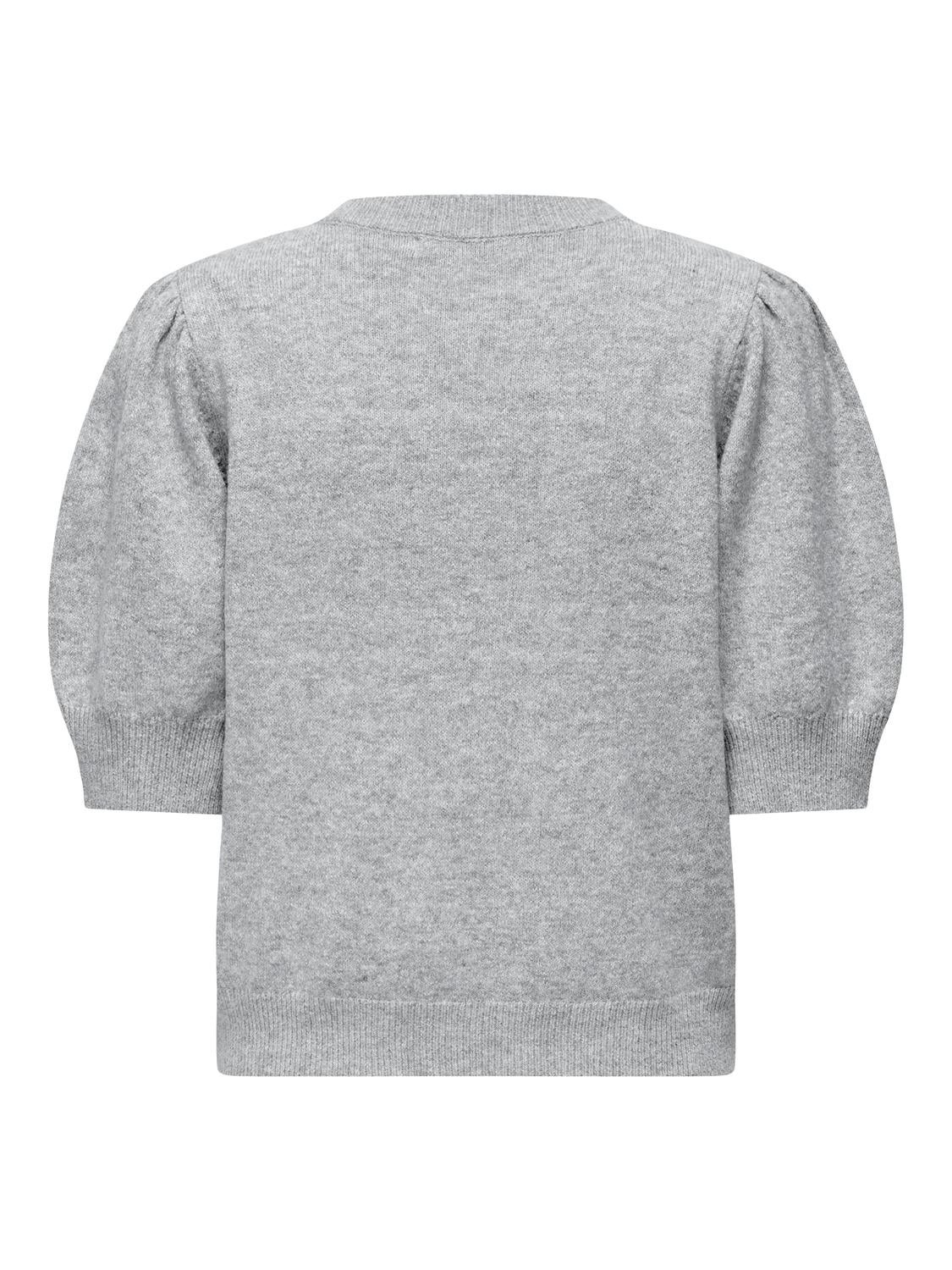 ONLRICA Strickpullover Light Grey Melange