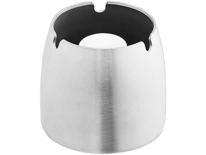 relaxdays Aschenbecher Edelstahl Silber Windsicherer Aschenbecher