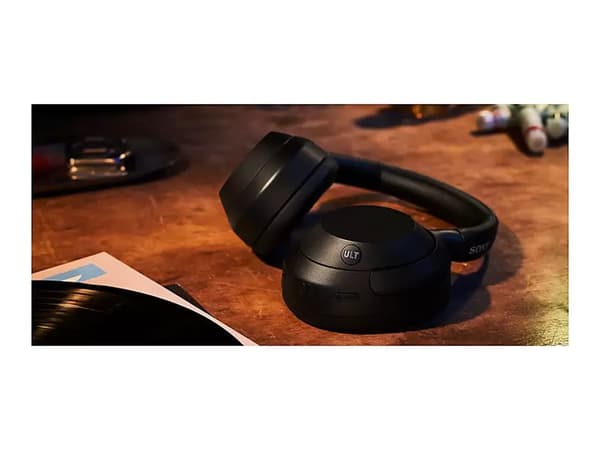 Sony WH-ULT900N - Ult Power Sound Series - hodetelefoner med mikrofon - full størrelse - Bluetooth - trådløs, kablet - aktiv støydemping - 3,5 mm jak