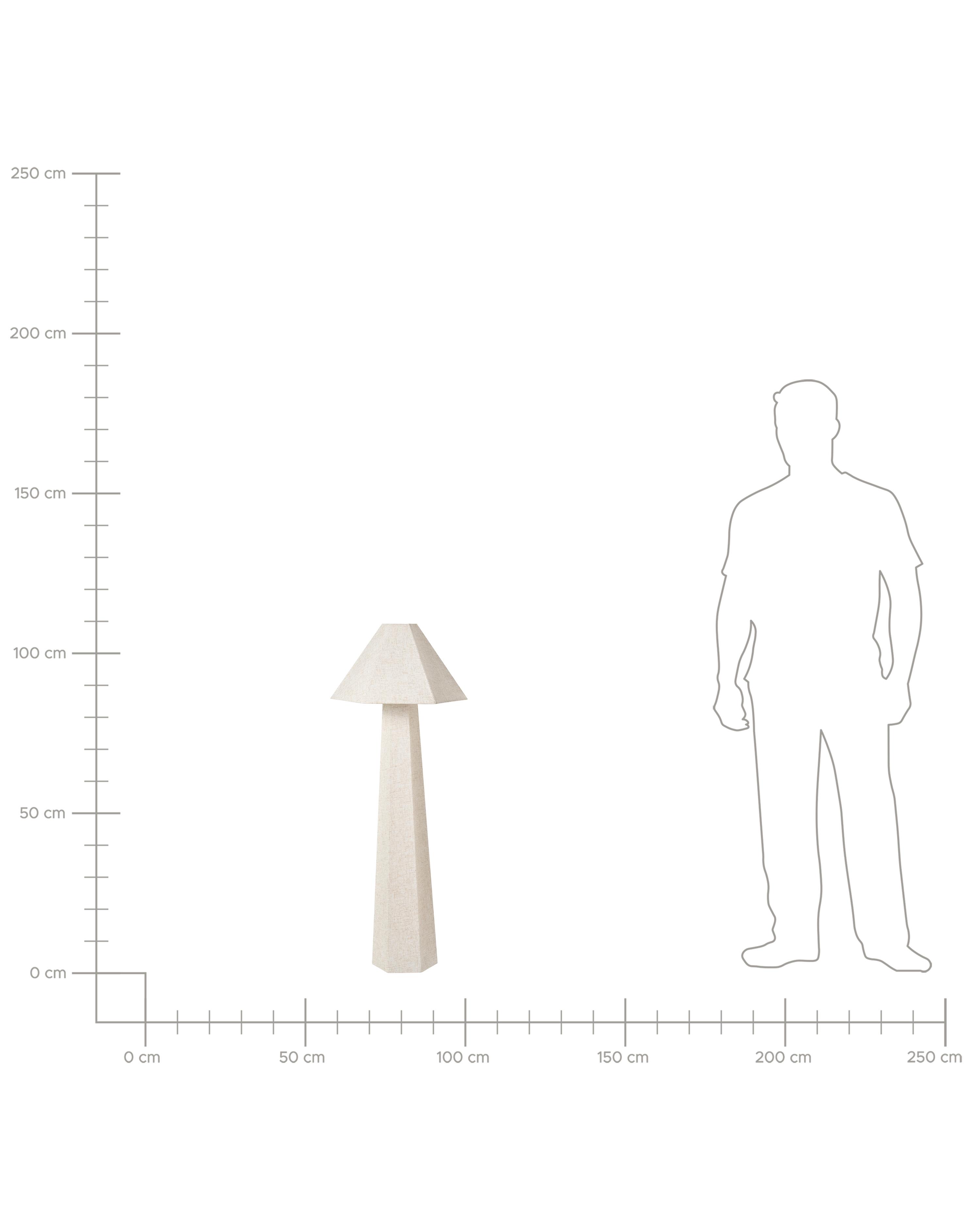 Staande lamp DEMBI Kunstlinnen Lichtbeige