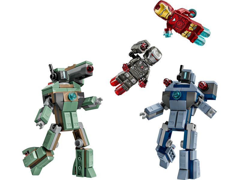 LEGO® Marvel Iron Man and War Machine vs. Hammer-Drohnen 76 Superhelden-Set zum Bauen und Spielen
