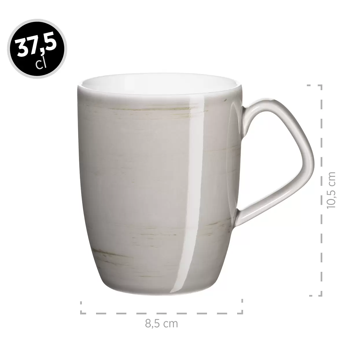 Kombiservice 16-tlg. DERBY beige,dunkelgrau,weiss,blau