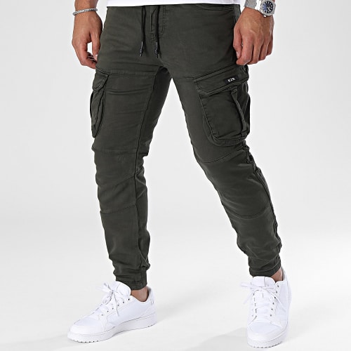 Pantalon Cargo Vert Kaki Foncé