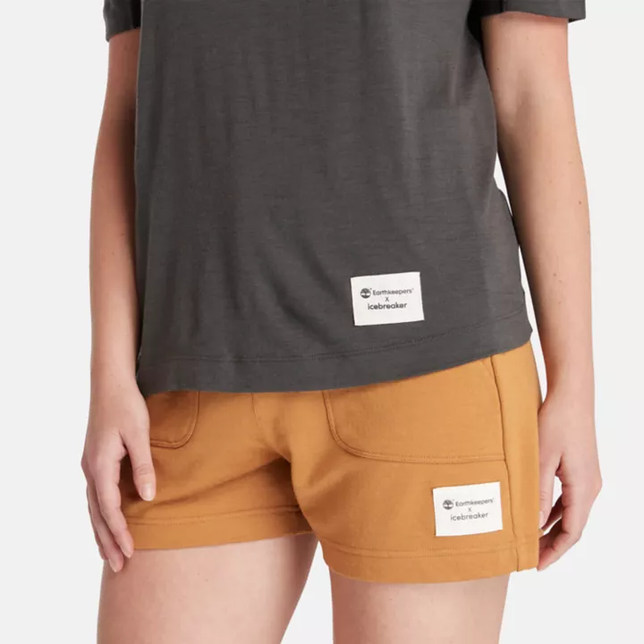 T-shirt Timberland x Icebreaker ZoneKnit en tricot de laine mérinos pour femme en gris foncé