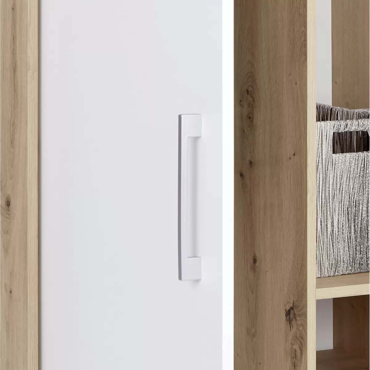 Kleiderschrank Box weiss,Eiche