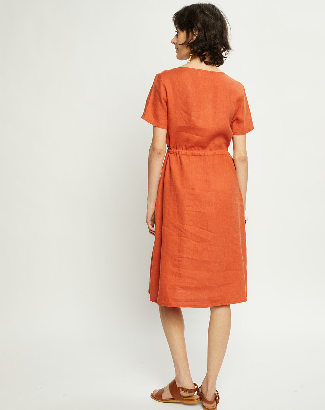 Harris Wilson Robe 100% Lin Lilirose rousse