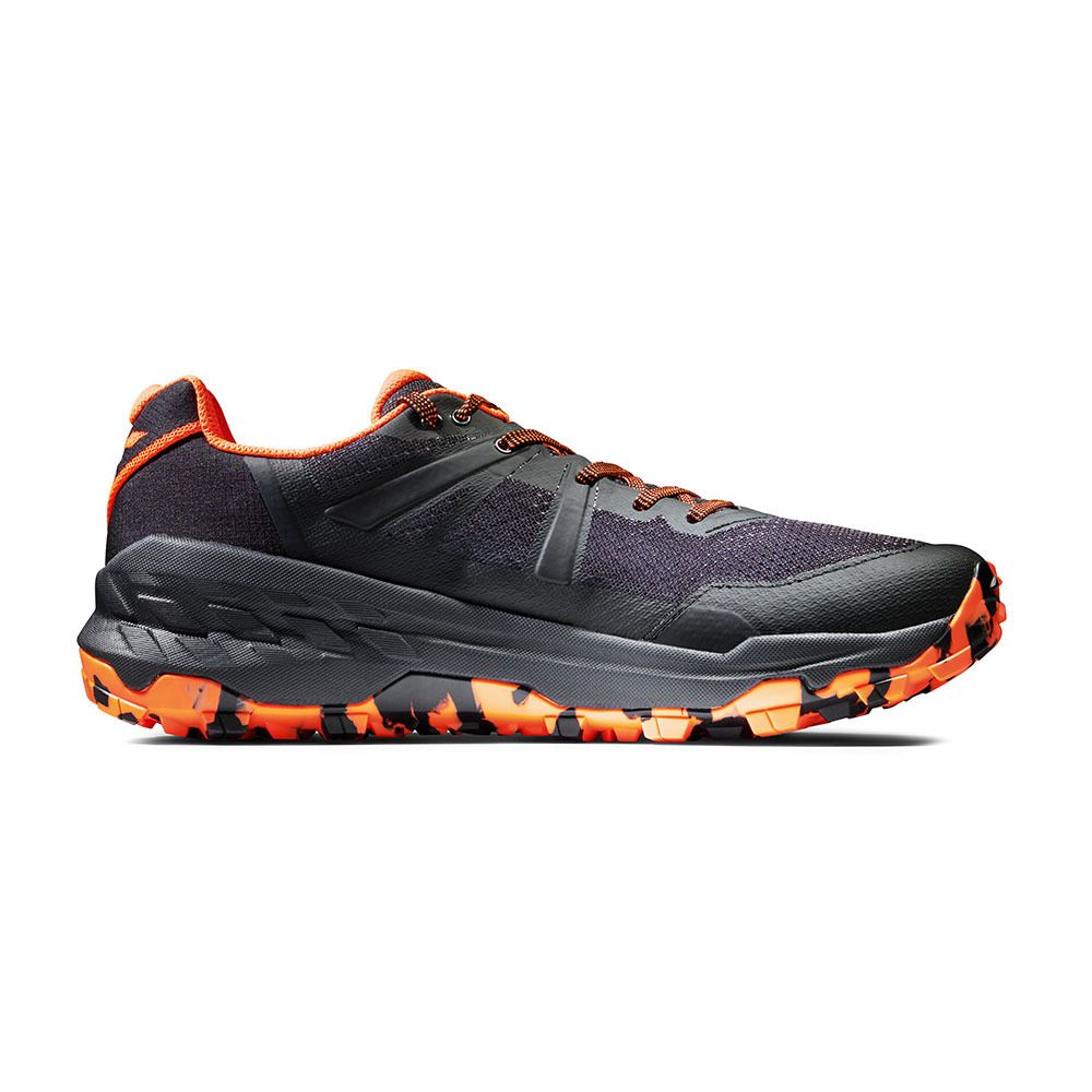 Mammut SERTIG II LOW - Chaussures randonné Homme black/vibrant orange