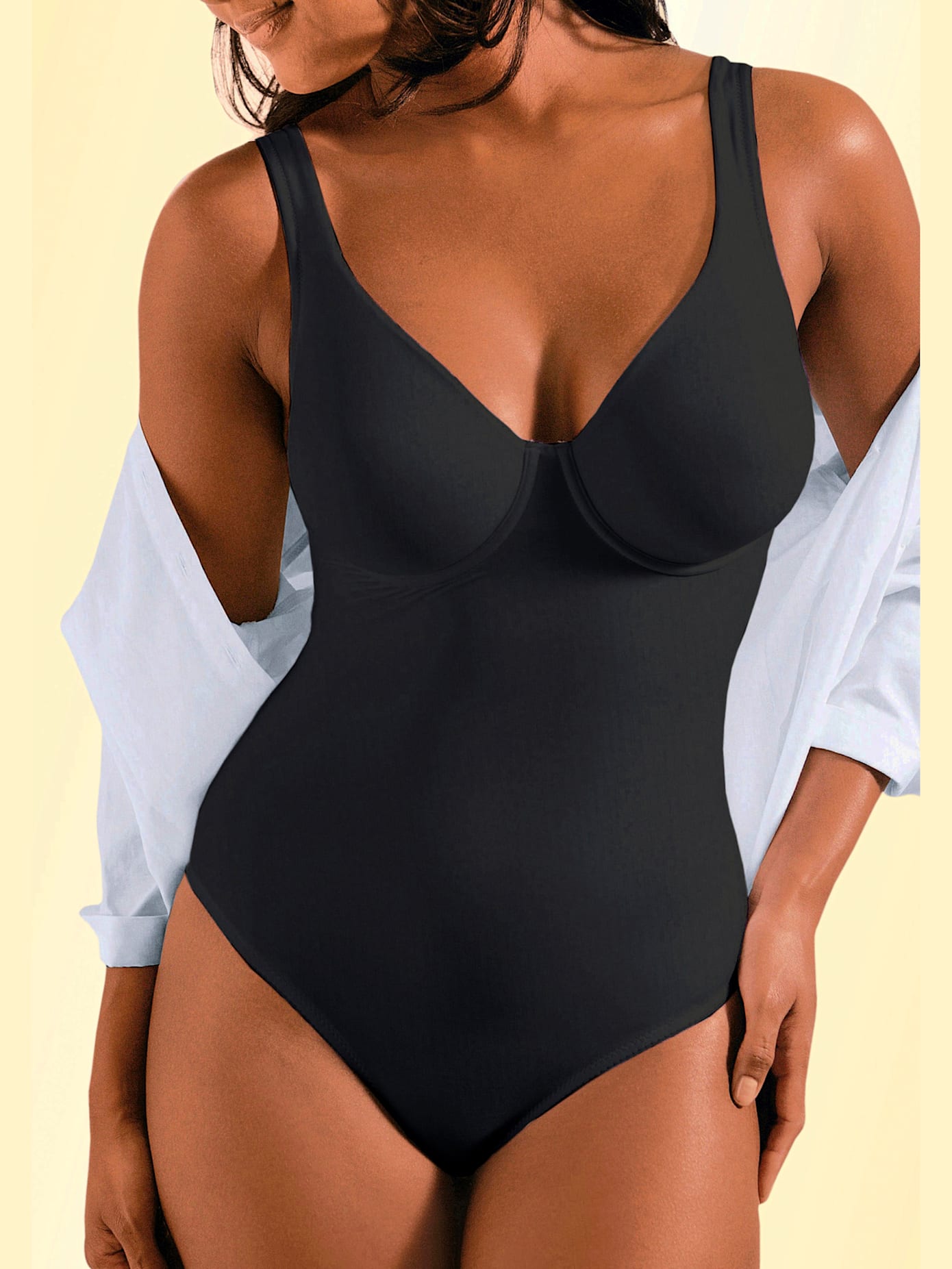 Body t-shirt combiné soutien-gorge spécial t-shirt, bonnets préformés sans coutures
