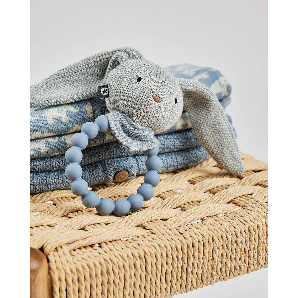Køb Smallstuff Blue Vest Ao Elefanter Merino Uld