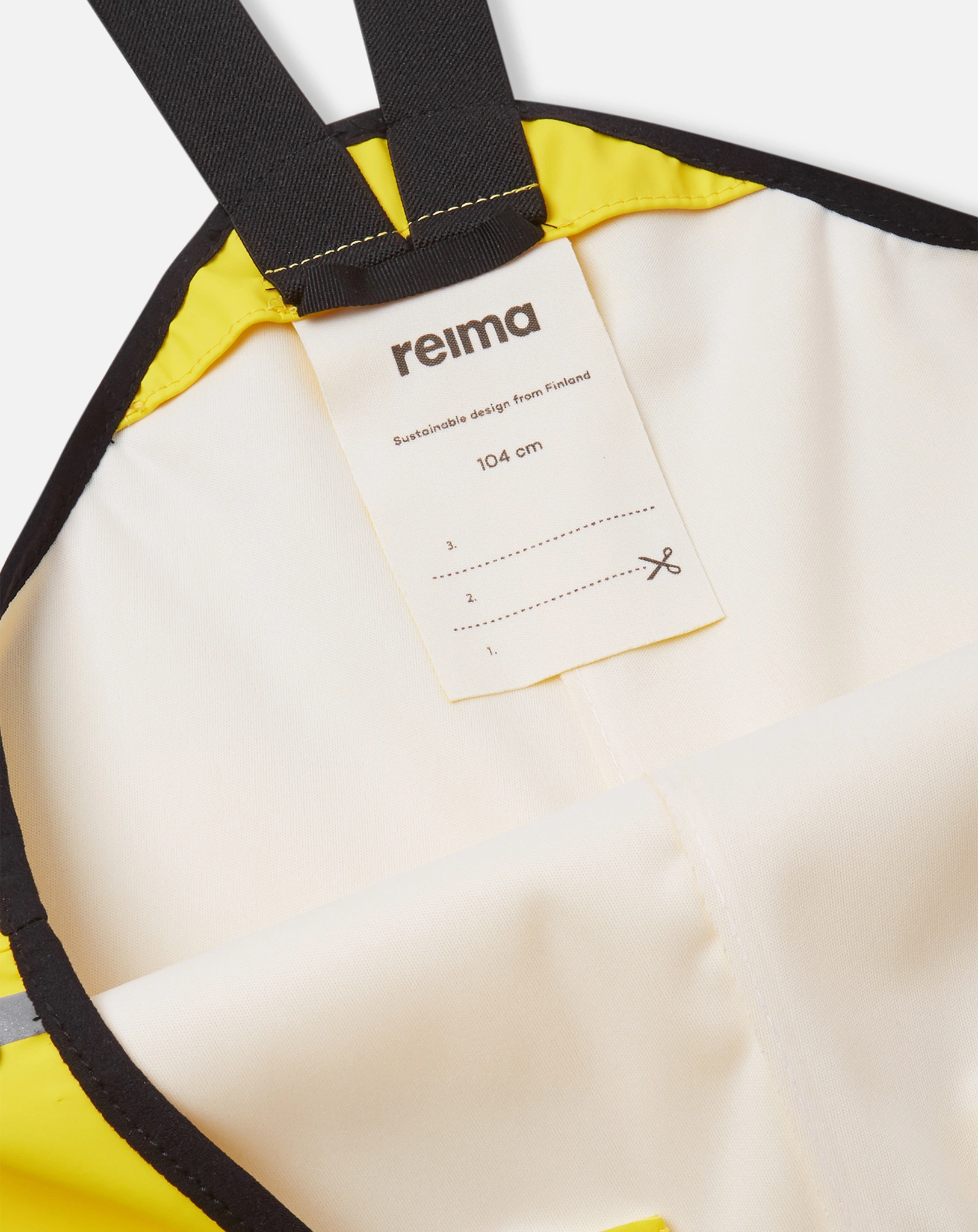 Regenhose LAMMIKKO mit Trägern in yellow