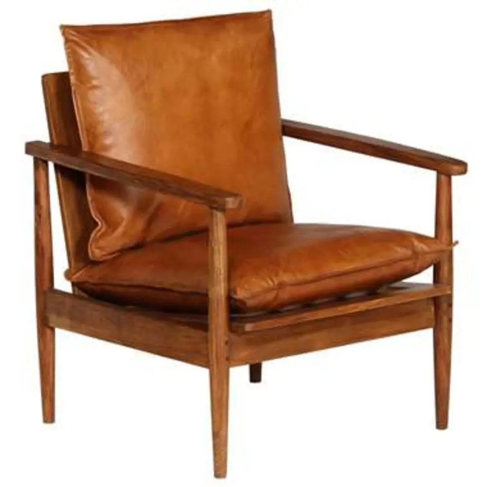 vidaXL - Fauteuil - Bruin - Leer