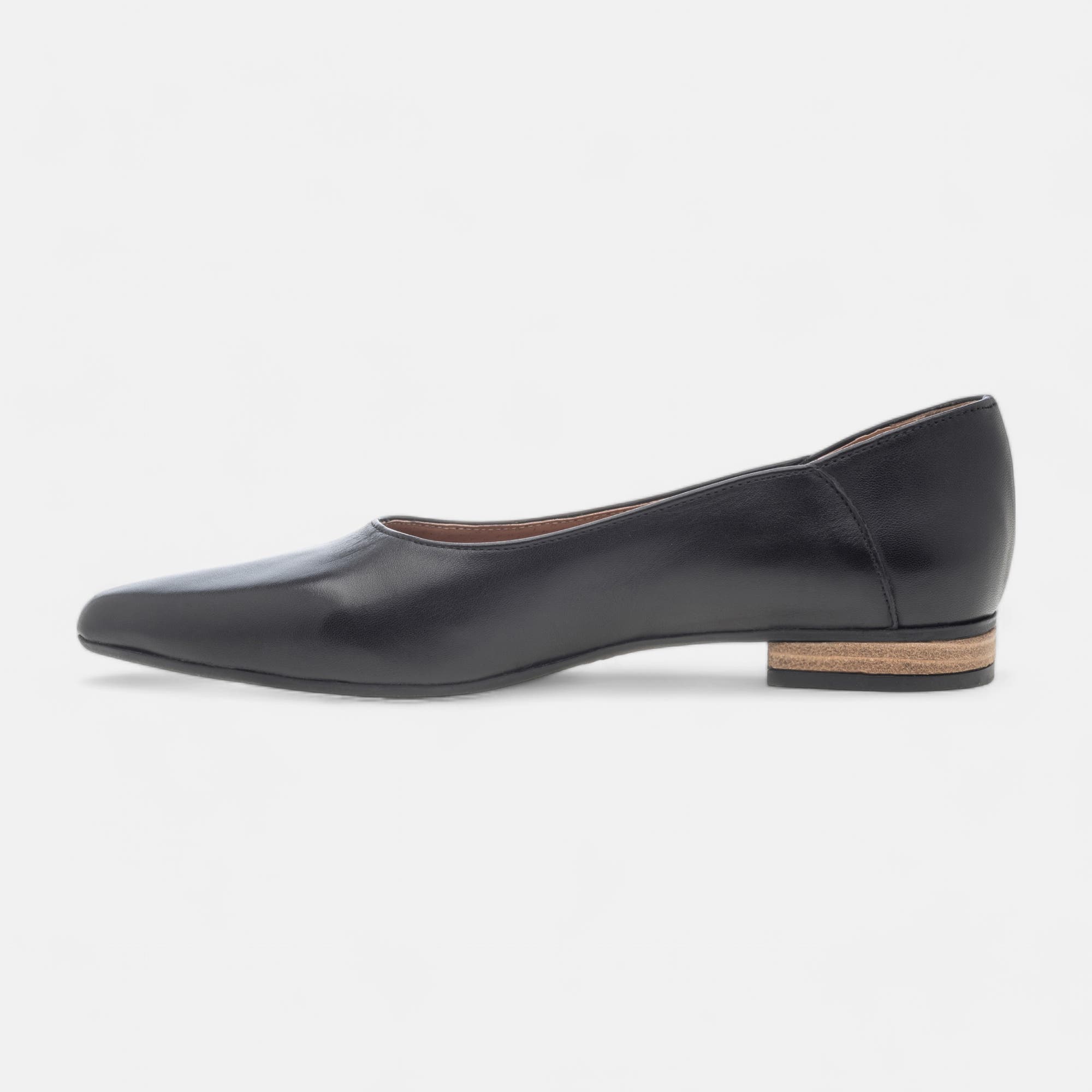Ballerines Femme en cuir noir