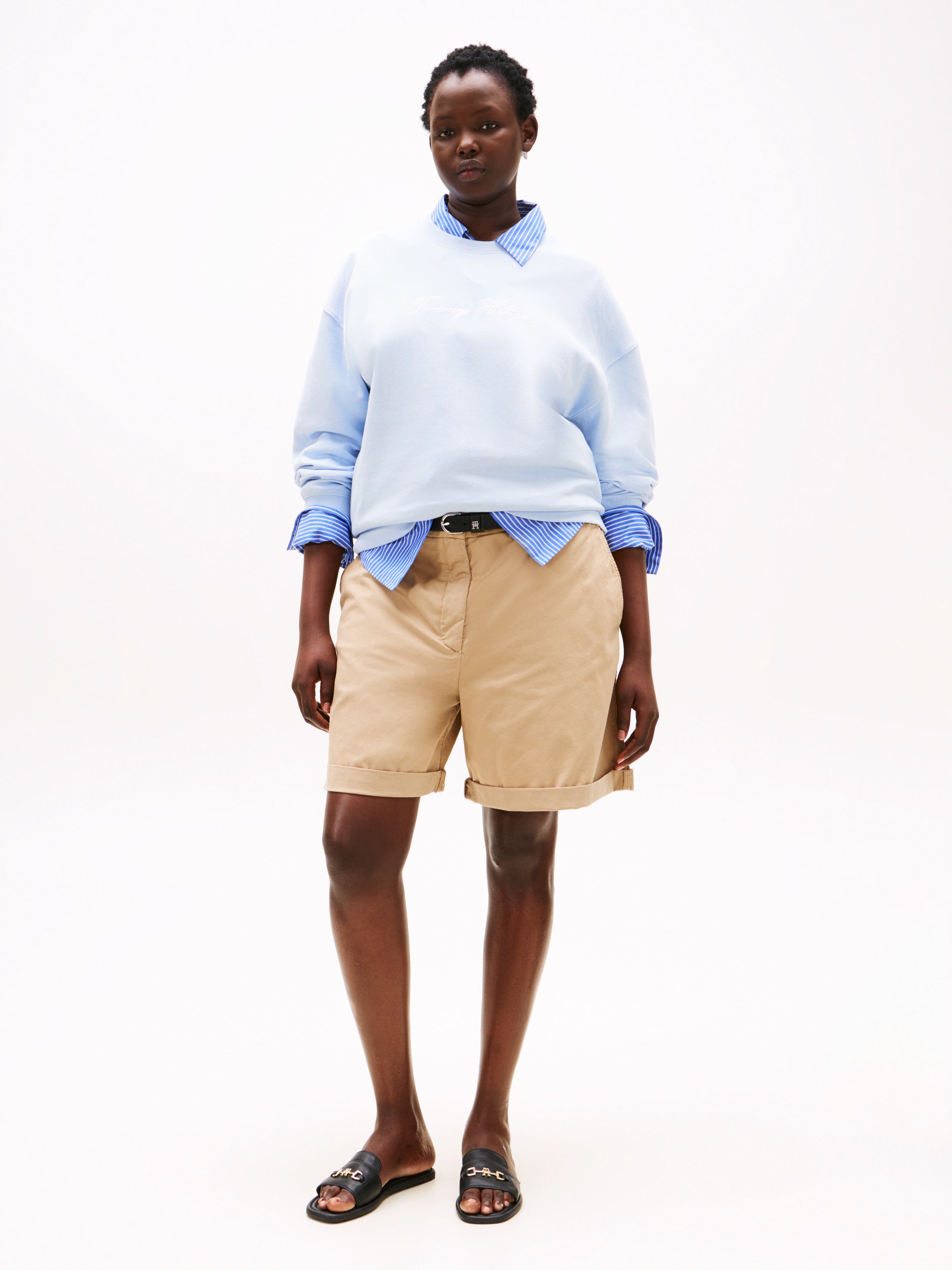 Tommy Hilfiger Curve Sweatshirt »CRV SCRIPT REG PIQUE SWTSHRT«