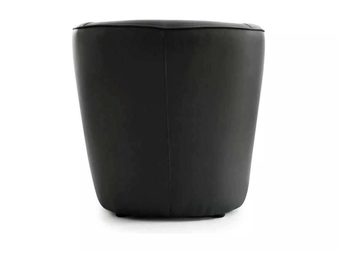 Fauteuil Dabbiat, Fauteuil de salon, 100% Made in Italy, Fauteuil relaxant en éco-cuir, 70x60h74 cm, Noir