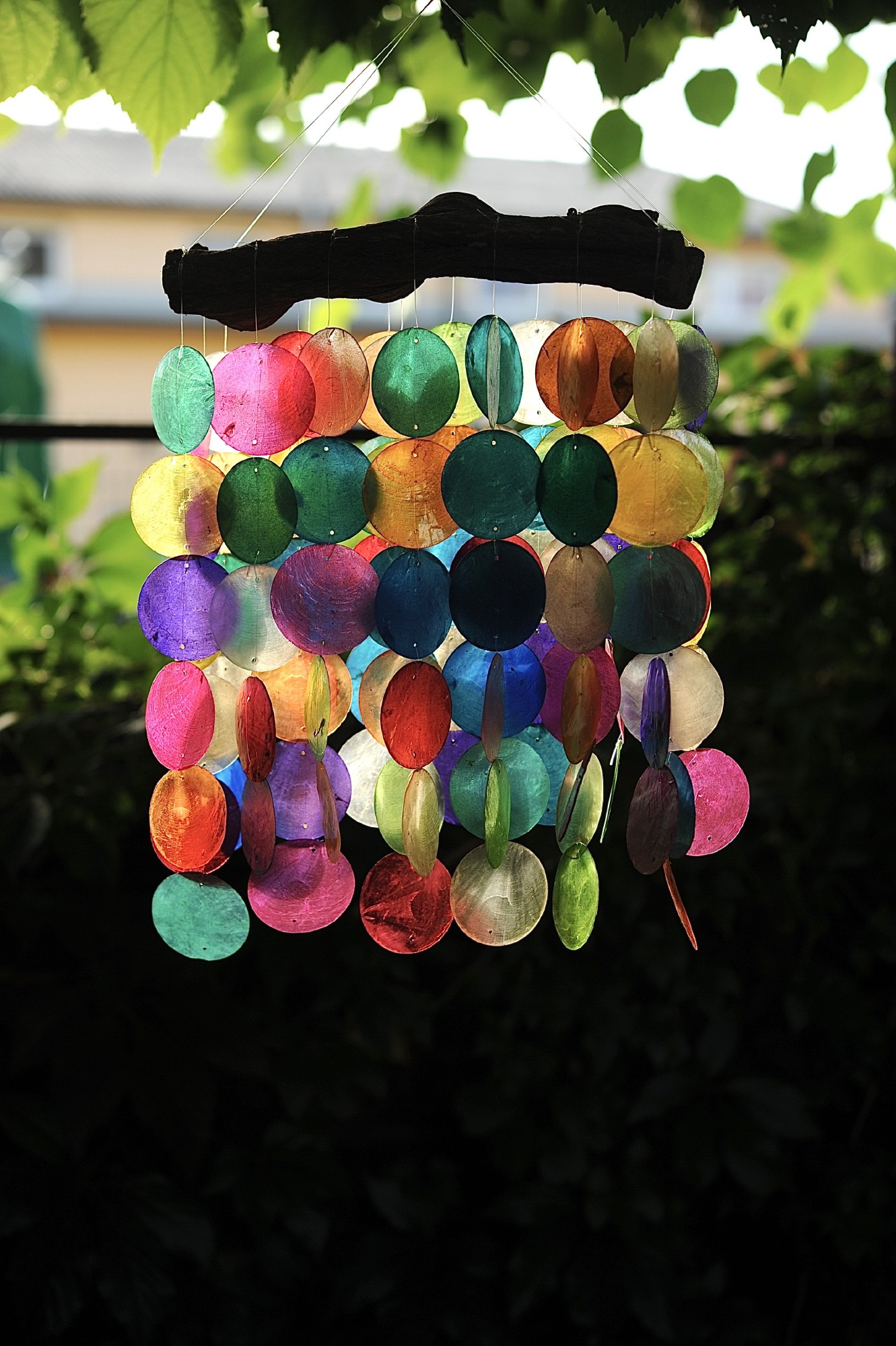 Windspiel Perlmuttscheiben, multicolor, H 40 cm, B 25 cm, günstig bestellen