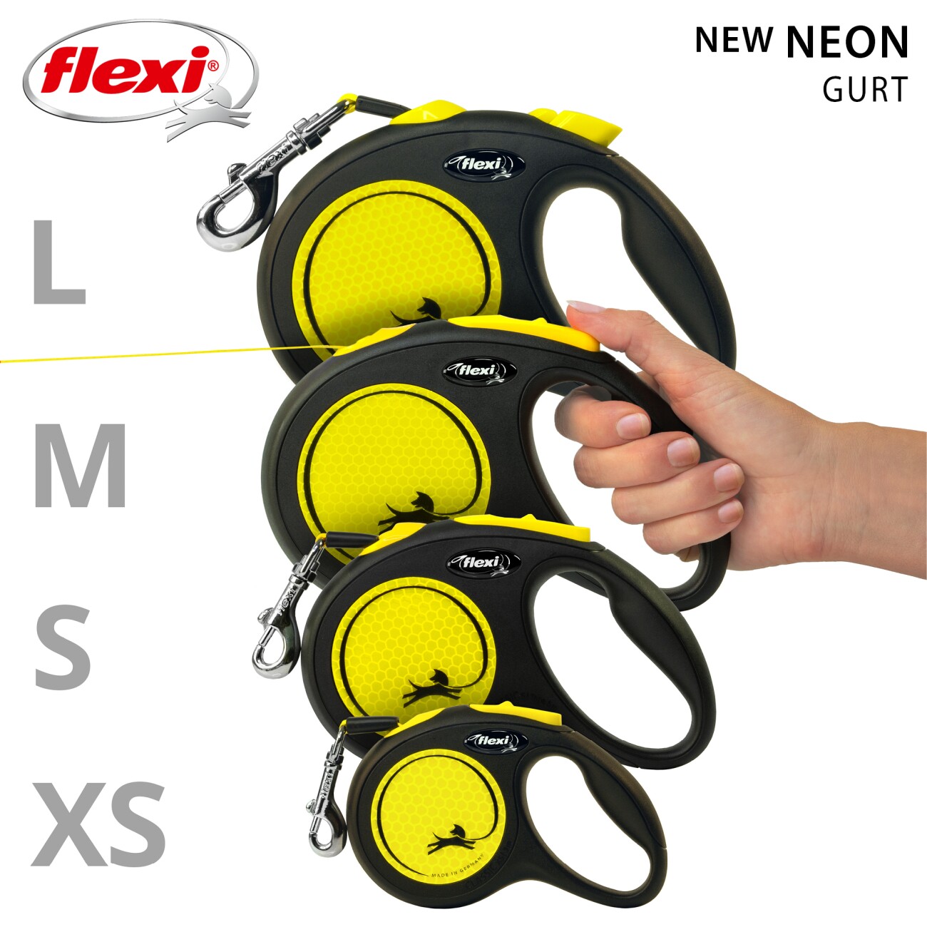 Flexi New Neon Gurt neon M