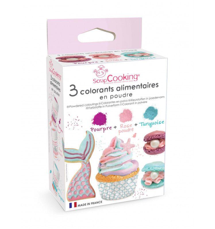 3 colorants en poudre - Sirène - 3 x 5 g Scrapcooking
