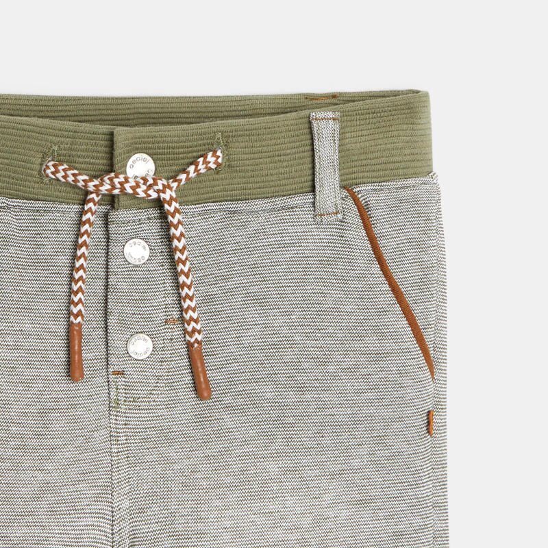 Pantalon molleton maille fantaisie vert bébé garçon Vert