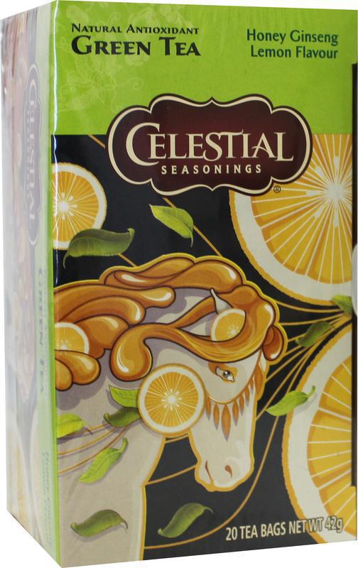 Celestial Seasonings Honey Lemon Ginseng Green Tea 20 stuks