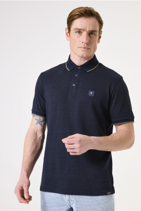 Garcia blauwe heren polo