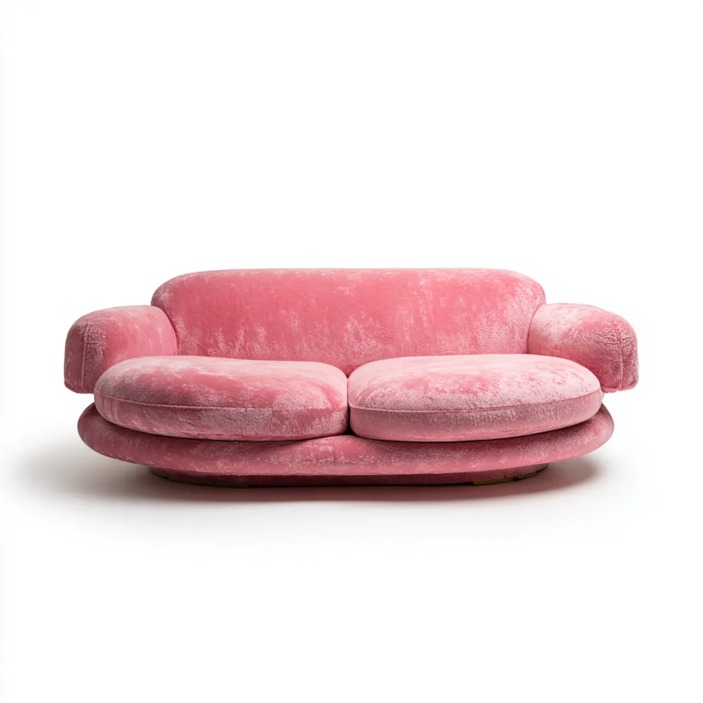2-Sitzer Sofa Samt 180x95x85 cm - Rosa - Modernes Design