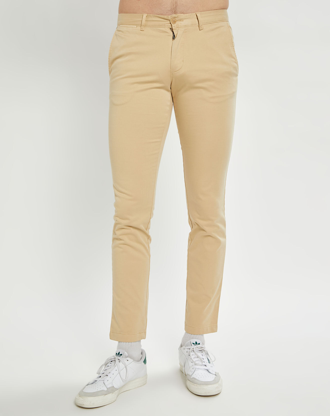 Tommy Hilfiger Pantalon chino ajusté Bleecker Flex Satin beige