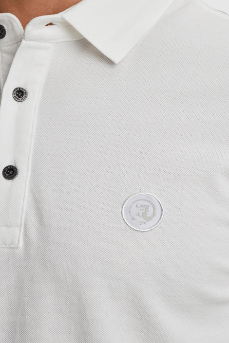 Cast Iron ecru heren polo