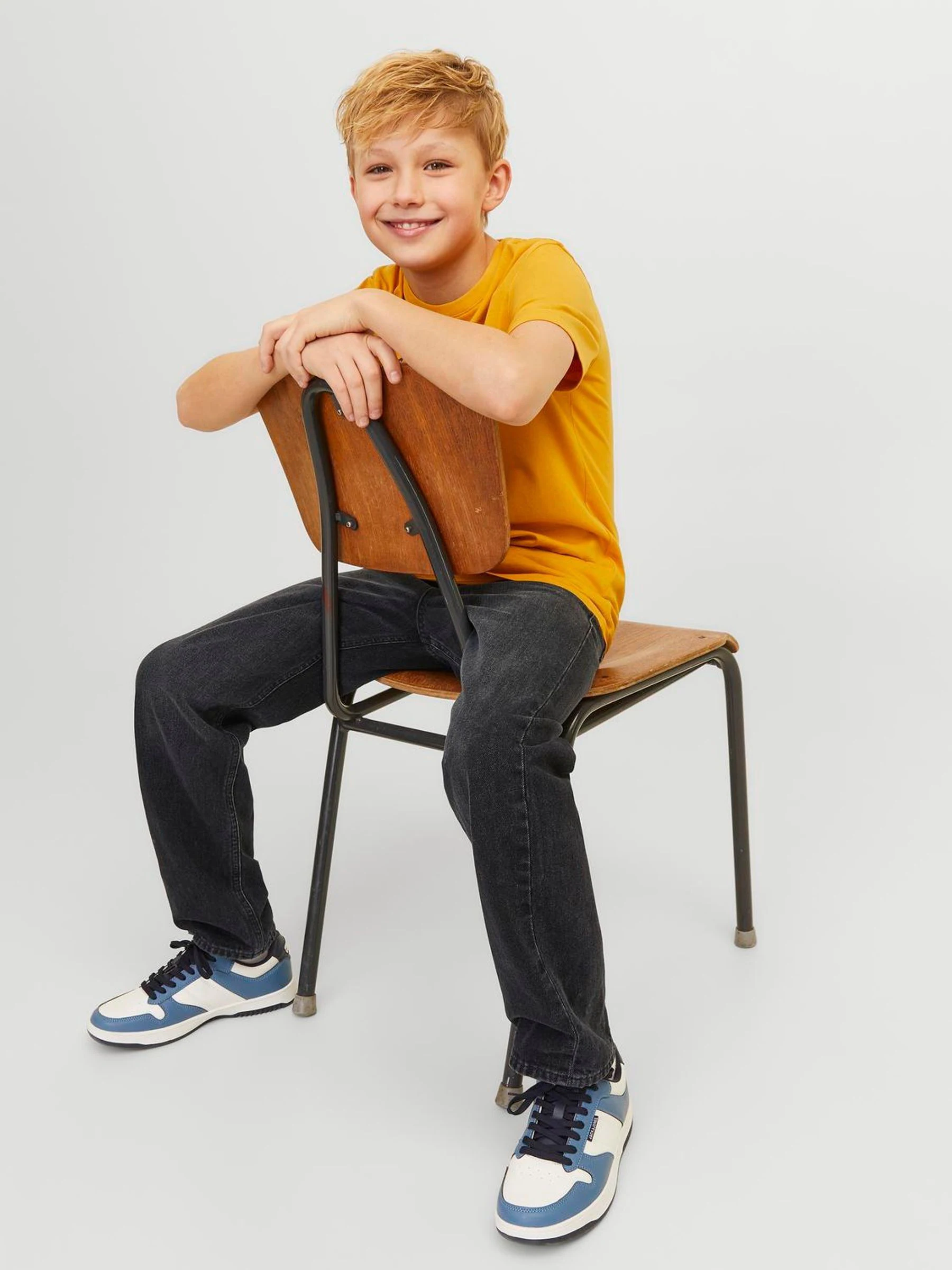 Zwart - JACK & JONES Junior Chris Relaxed Fit Black Jeans