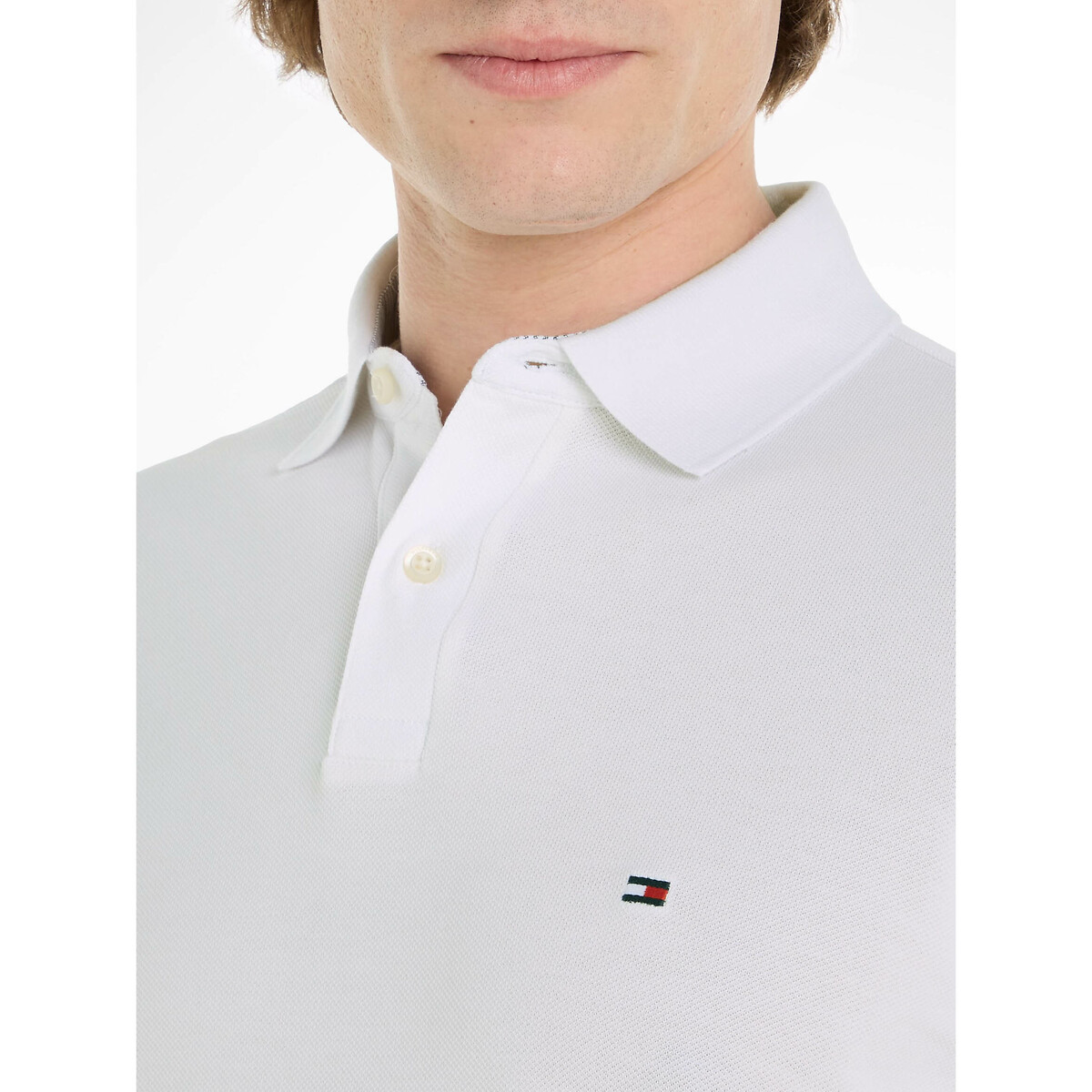 TOMMY HILFIGER<br>Camisa polo reta de manga comprida, malha piqué 1985