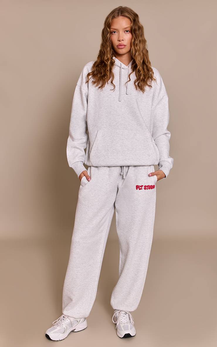 Gris Cendré Jogging À Chevilles Resserrées Imprimé Plt Studio
