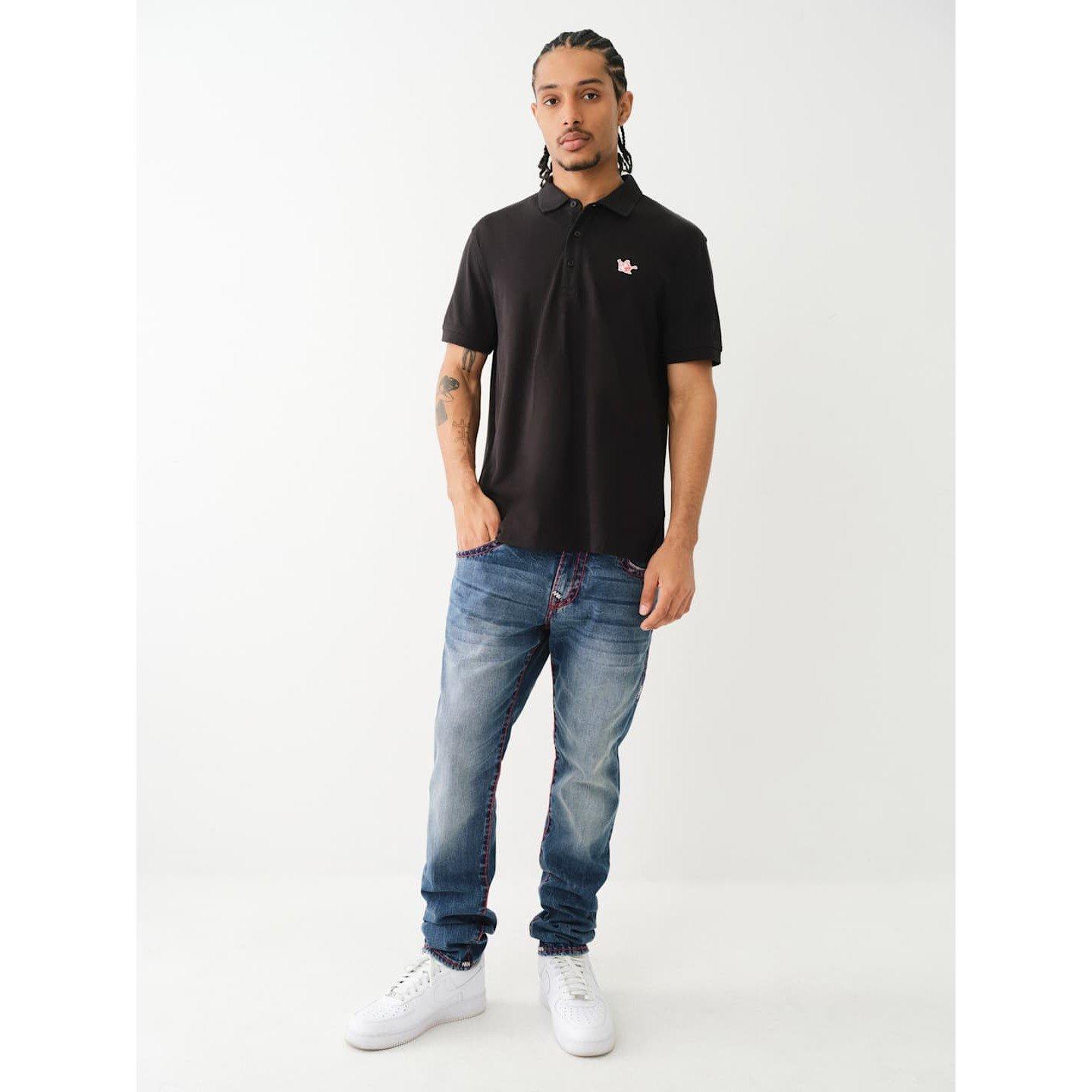 True Religion Buddha Patched Logo Polo Shirt