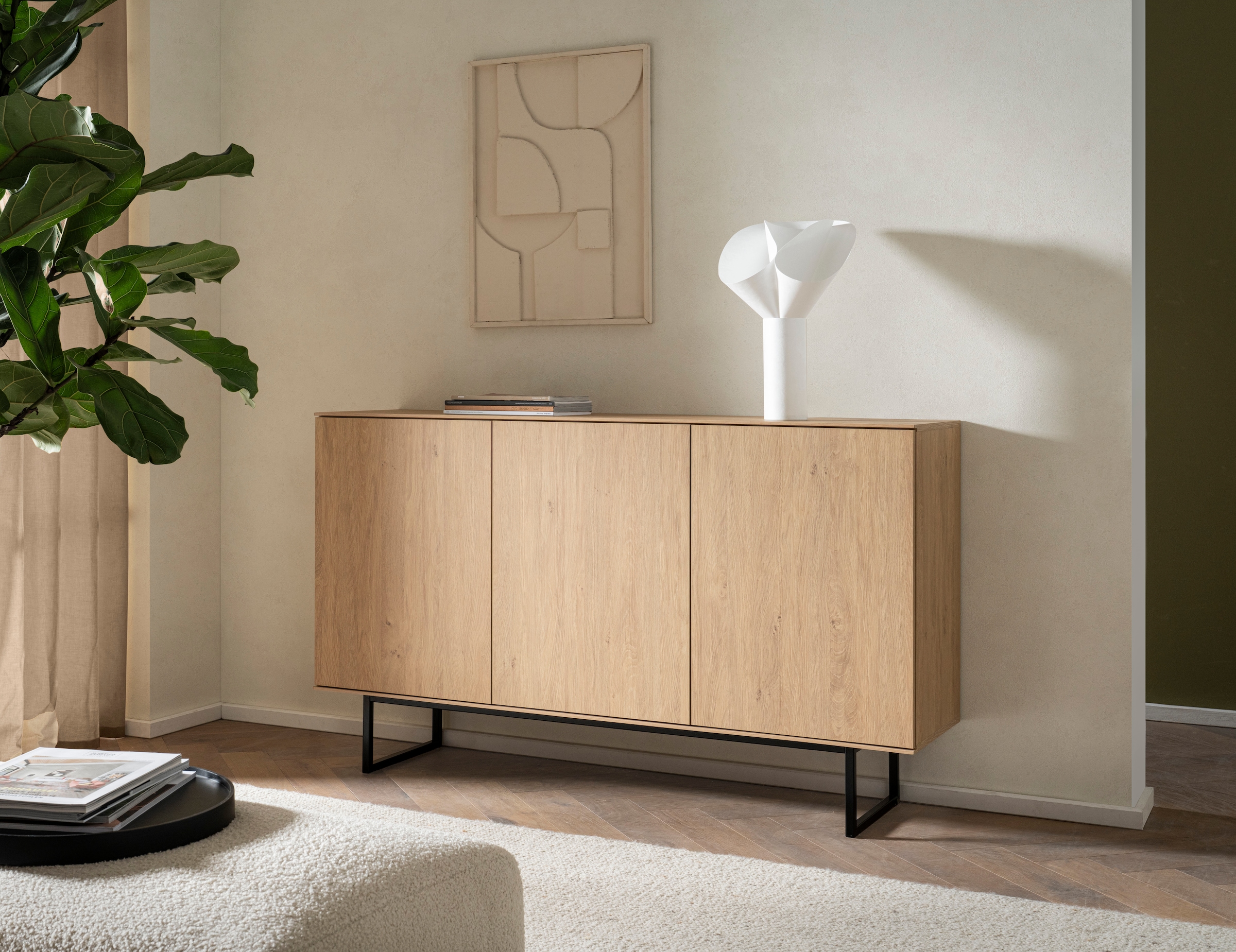 Home affaire Sideboard »Lund, moderner Schrank, Kommode mit Kufengestell« ausreichend Stauraum, vielseitig einsetzbar, 150 cm breit