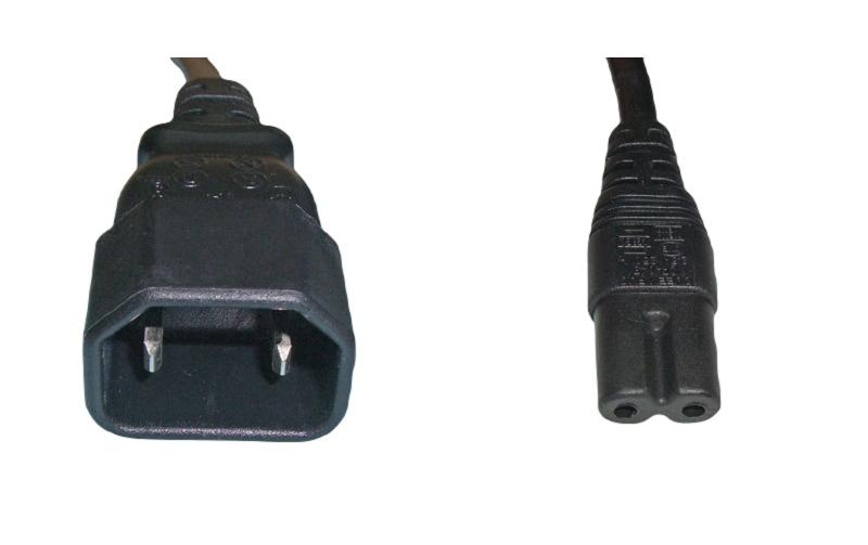 Gerätekabel 1 m C7 - C14 Schwarz230 V Netzanschlusskabel