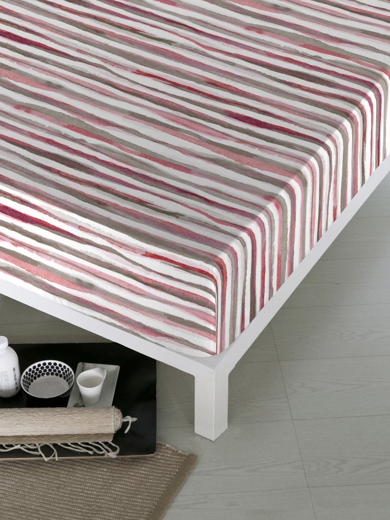 Drap-housse Rayures pur coton
