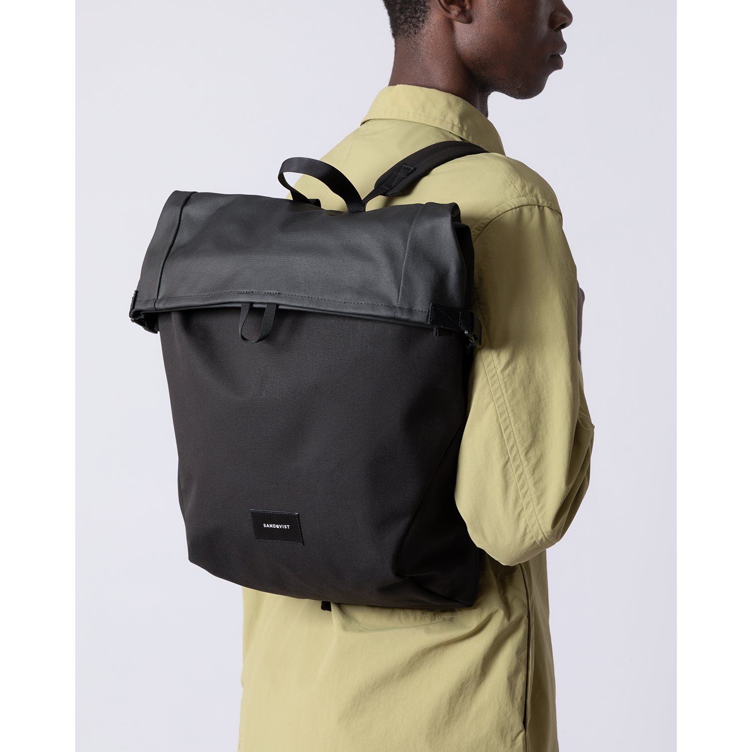 Sandqvist Alfred Backpack black with black webbing