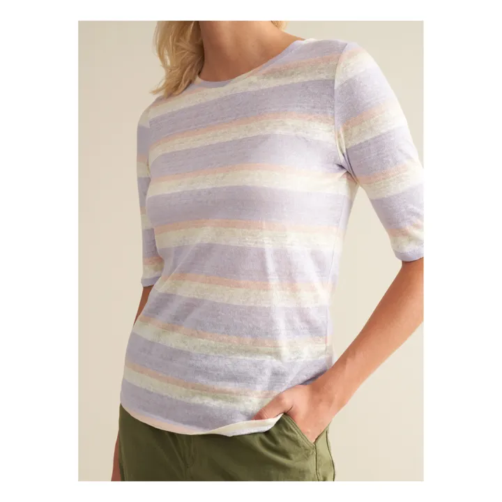 Bellerose T-shirt Seas Rayures Lin - Collection Femme | Lavande